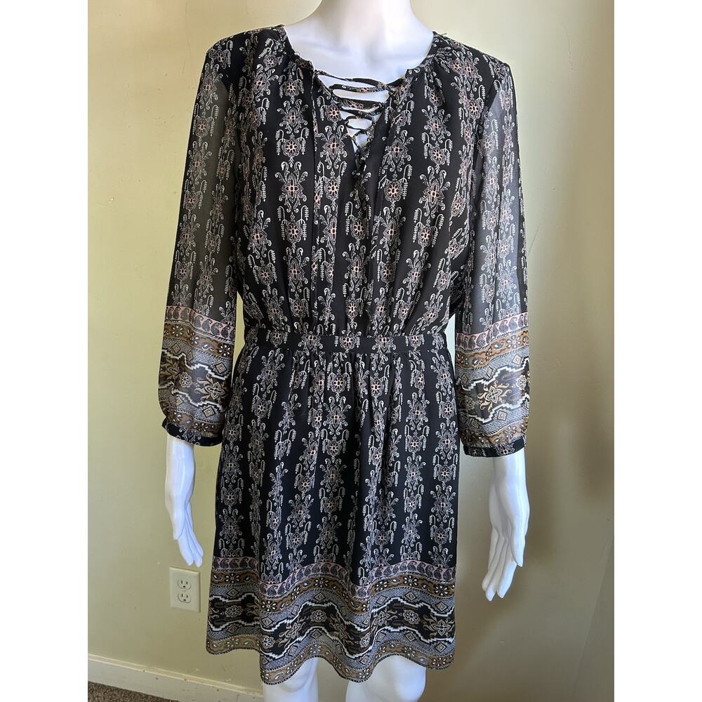 Madewell Floral Lace Up Mini Dress Womens Size 8 NWT Boho Peasant Cottagecore - Picture 14 of 14